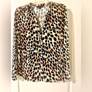 Women’s INC Animal Print Blouse - Size M - Rarely Worn